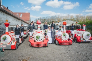 Petits trains touristiques pour mariage de SAS PJ 3D à Warchin, près de Tournai